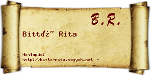 Bittó Rita névjegykártya